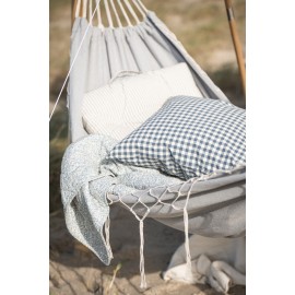 housse de coussin a carreaux bleu coton ib laursen 50 x 50 cm