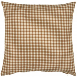 grande housse de coussin coton a carreaux marron ib laursen