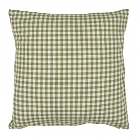 grande housse de coussin coton a carreaux vert ib laursen