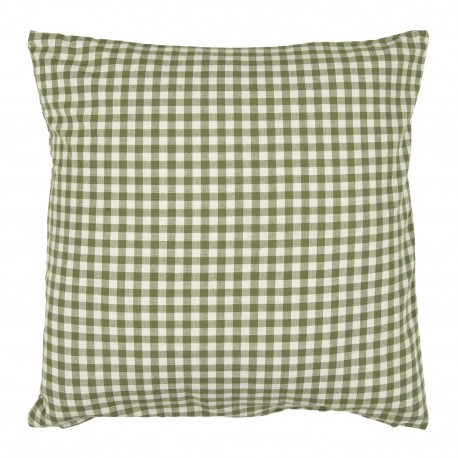 grande housse de coussin coton a carreaux vert ib laursen