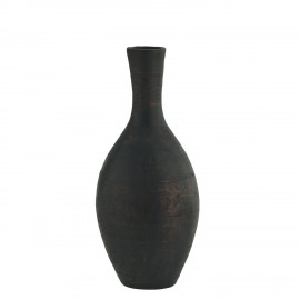 soliflore vase terre cuite noire rustique madam stoltz