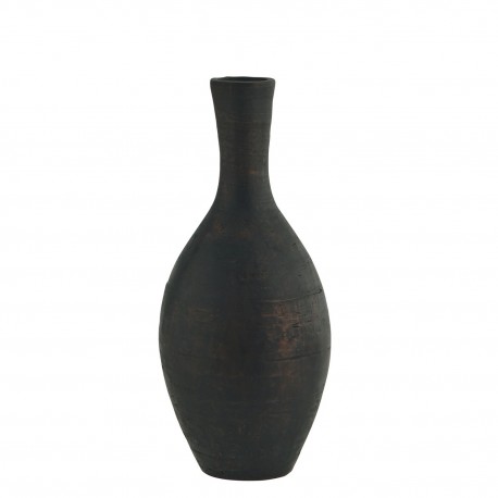 soliflore vase terre cuite noire rustique madam stoltz