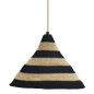 suspension conique naturelle rayures noires madam stoltz suspension conique naturelle rayures noires madam stoltz