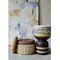 galette de chaise ronde coton fleuri orange madam stoltz