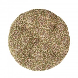 coussin de chaise rond coton imprime boheme vegetal madam stoltz