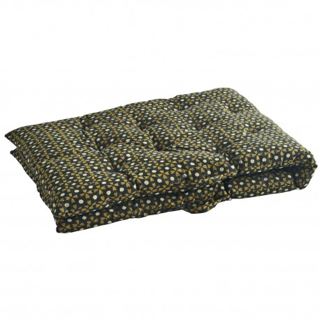 grand matelas de sol coton imprime graphique noir vert madam stoltz