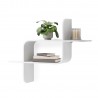 etagere murale modulable design vintage bois blanc umbra montage