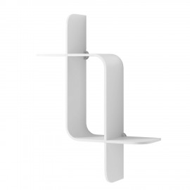 etagere murale modulable design vintage bois blanc umbra montage