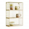 etagere murale fil de fer dore rectangulaire madam stoltz