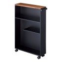 reserve papier toilette rangement wc noir acier yamazaki tower