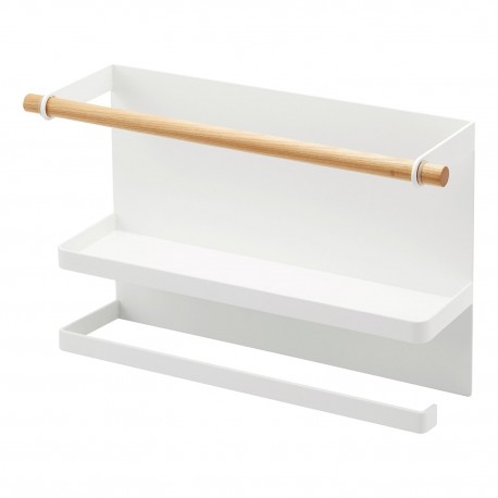 etagere de cusiine magnetique aimantee porte papier sopalin yamazaki