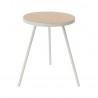 table basse ronde bout de canape blanche acier bois yamazaki tower