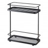 etagere de douche a poser salle de bains acier noir design yamazaki tower