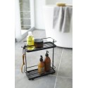 etagere de douche a poser salle de bains acier noir design yamazaki tower