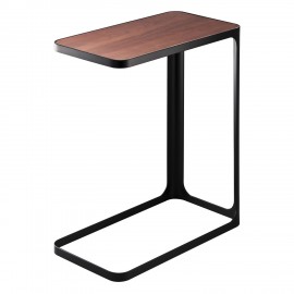 table d appoint bout de canape design bois metal noir yamazaki frame