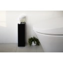 reserve de papier wc rangement design noir yamazaki tower