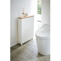 meuble rangement etroit wc salle de bains acier blanc yamazaki tower