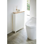 meuble rangement etroit wc salle de bains acier blanc yamazaki tower