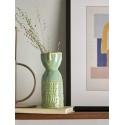 petit vase gres vert visage souriant bloomingville embla