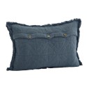 petit coussin rectangulaire coton uni bleu marine madam stoltz