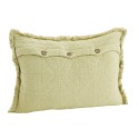 petit coussin vert anis coton uni brode madam stoltz