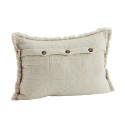 petit coussin salon coton gris clair taupe uni 3 boutons madam stoltz