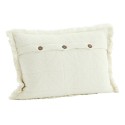 petit coussin coton brode uni blanc ecru franges madam stoltz