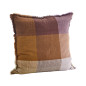 grand coussin carre a carreaux orange lin madam stoltz grand coussin carre a carreaux orange lin madam stoltz