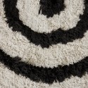 tapis de bain rond coton tufte noir blanc zebre hk living