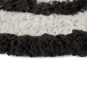 tapis de bain rond coton tufte noir blanc zebre hk living