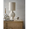 lampe a poser chic gres creme ecru abat jour lin bloomingville sergio