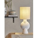 lampe a poser chic gres creme ecru abat jour lin bloomingville sergio