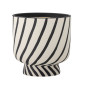 cache pot fantaisie noir blanc raye terre cuite bloomingville malena cache pot fantaisie noir blanc raye terre cuite bloomingville malena