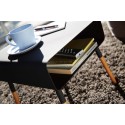 table de chevet d appoint design metal noir bois yamazaki plain