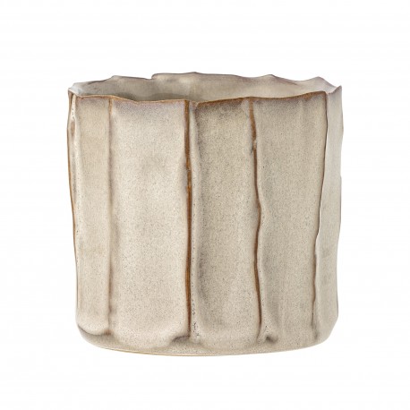 petit cache pot artisanale gres beige bloomingville annali