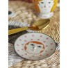 petite assiette peinte a la main visage femme fantaisie bloomingville