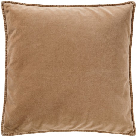 grand coussin carre velours marron clair cafe creme ib laursen