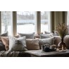 grand coussin carre velours marron clair cafe creme ib laursen