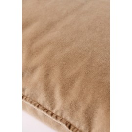 grand coussin carre velours marron clair cafe creme ib laursen