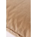 grand coussin carre velours marron clair cafe creme ib laursen