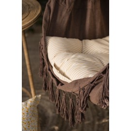 assise suspendue hamac tissu marron brun ib laursen