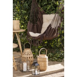 assise suspendue hamac tissu marron brun ib laursen