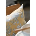 grande housse coussin tapisserie jaune motif fleurs  ib laursen