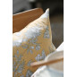 grande housse coussin tapisserie jaune motif fleurs  ib laursen