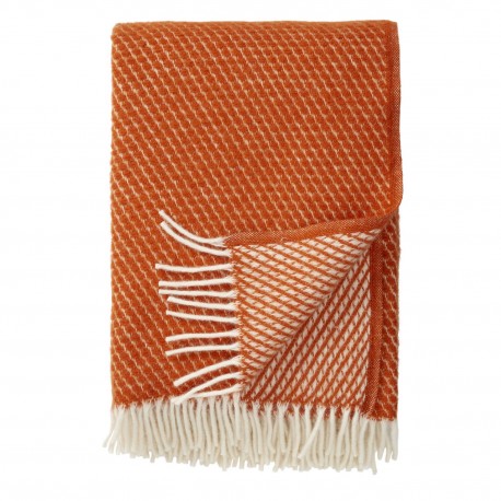 plaid laine agneau orange rouille klippan velvet