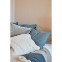 ib laursen housse coussin carre lin couleur gris clair lin naturel