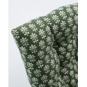galette chaise carree vert kaki fleuri house doctor bloss 40 x 40 cm
