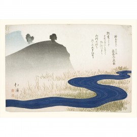 Affiche japonaise estampe Ukiyo-e The Dybdahl River