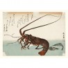 Poster langouste estampe japonaise The Dybdahl