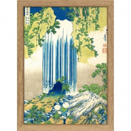 Petit cadre illustration japonaise Ukiyo-e The Dybdahl Waterfall